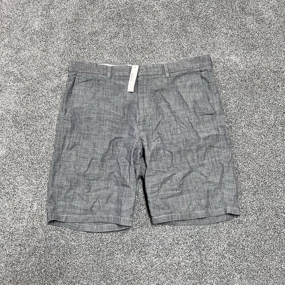 J.Crew Other - J.Crew Club Linen Blend Shorts Gray Flat Front Chino Mens 36 NWT A0873